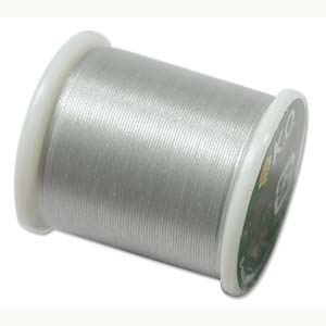 K.O. pärltråd, 100 % nylon, grå, säljs per 50m rulle