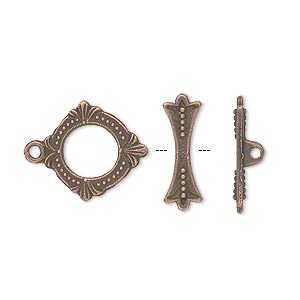Toggle-lås för smyckestillverkning,  antikt kopparfärgat></a></div><div class=