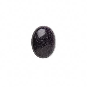 Cabochon, blue goldstone, 16x12mm oval. Sold individually.