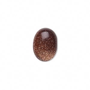 Cabochon, brown goldstone, 16x12mm oval. Sold individually.