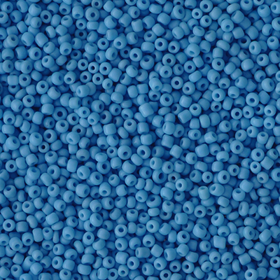 Blue seed beads, 2mm