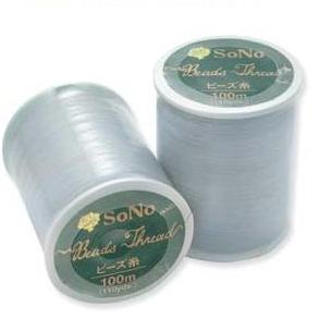 SoNo pärltråd, 100 % nylon, grå, säljs per 100m rulle