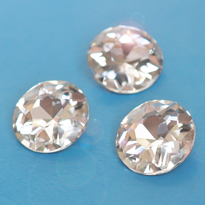 Glass rhinestones, 27mm round, crystal clear, 4pcs></a></div><div class=