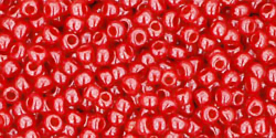TOHO seed beads, storlek 11/0 (2.2mm), Opaque-Lustered Cherry, 10g