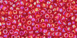 TOHO seed beads, storlek 11/0 (2.2mm), Trans-Rainbow Ruby, 10g