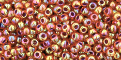 TOHO seed beads, storlek 11/0 (2.2mm), Inside-Color Rainbow Hyacinth/Opaque Purple Lined, 10g