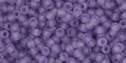 TOHO seed beads, storlek 11/0 (2.2mm), Transparent-Frosted Sugar Plum, 10g