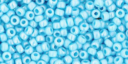 TOHO seed beads, storlek 11/0 (2.2mm), Opaque-Rainbow Blue Turquoise, 10g