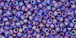 TOHO seed beads, storlek 11/0 (2.2mm), Trans-Rainbow-Frosted Cobalt, 10g