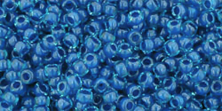 TOHO seed beads, storlek 11/0 (2.2mm), Inside-Color Aqua/Capri Lined, 10g