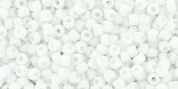 TOHO seed beads, storlek 15/0 (1.5mm), Opaque-Frosted White, 5g